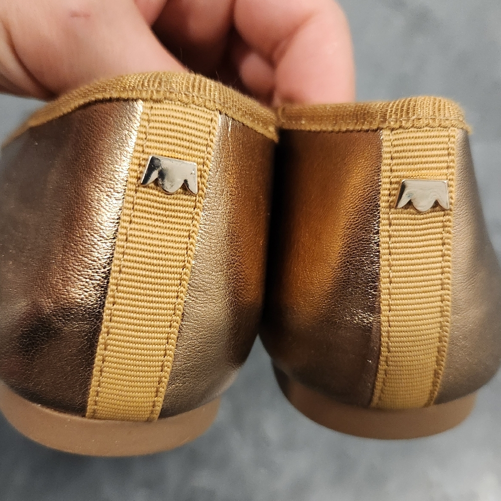 [SOLD]NEW Birdies Size US 7.5 The Hummingbird Vintage Gold Leather Ballet Flats - Picture 9 of 9